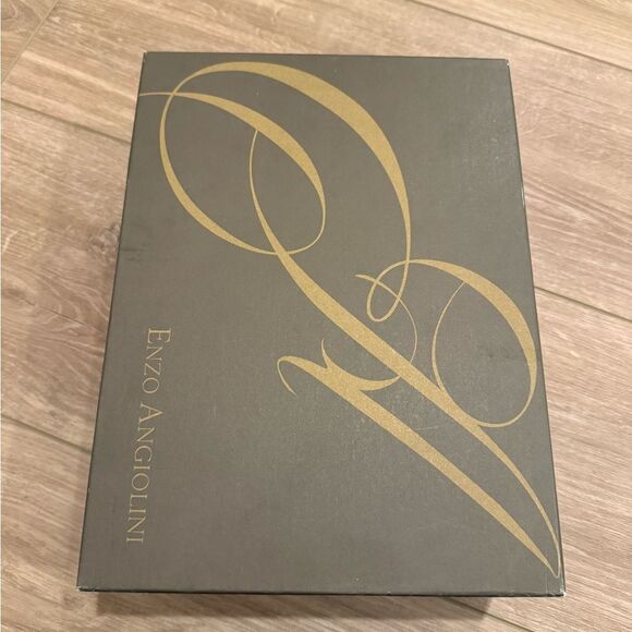 Enzo Angiolini Black, Gold and Silver Gem Studded Platform Heels - Picture 7 of 8